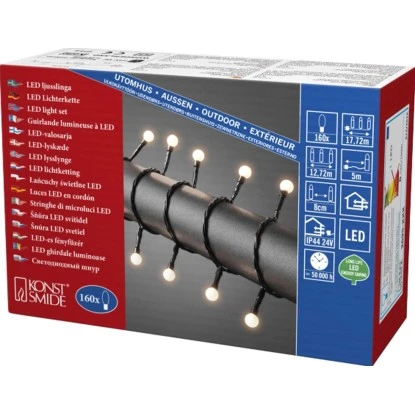 Konstsmide LED Lichterkette Globes 160 Warmweiße LEDs Innen Und Außen 2 Konstsmide LED Lichterkette Globes 160 Warmweiße LEDs Innen Und Außen – Bild 2