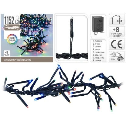 LED Büschellichterkette 1152 Bunte LEDs 8 Funktionen Innen Und Außen 3 LED Büschellichterkette 1152 Bunte LEDs 8 Funktionen Innen Und Außen – Bild 3
