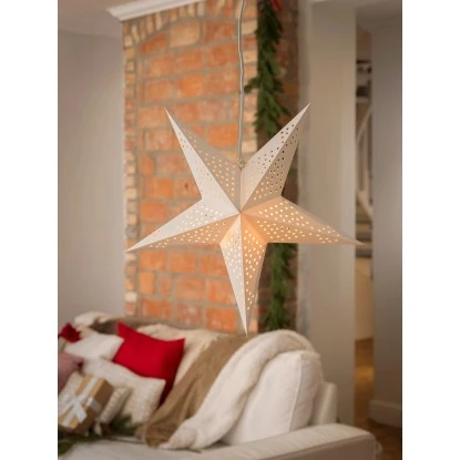 Konstsmide Papierstern Inkl. Anschlusskabel 52 Cm Weiß 3 Konstsmide Papierstern Inkl. Anschlusskabel 52 Cm Weiß – Bild 3