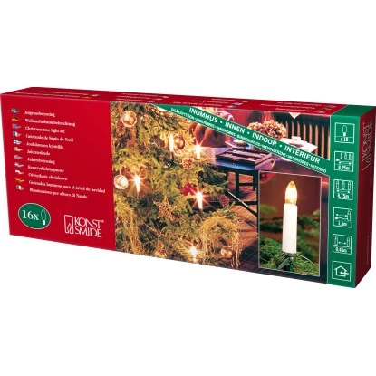 Konstsmide Lichterkette Kerzen 16 Klare Riffelbirnen Innen 1 Konstsmide Lichterkette Kerzen 16 Klare Riffelbirnen Innen