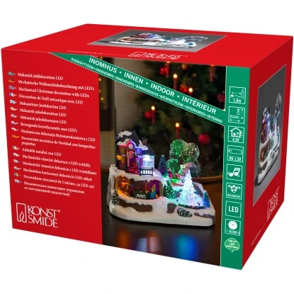 Konstsmide LED Szenerie Bahnhof Mit Kristallweihnachtsbaum 9 Lichter Bunt 3 Konstsmide LED Szenerie Bahnhof Mit Kristallweihnachtsbaum 9 Lichter Bunt – Bild 3