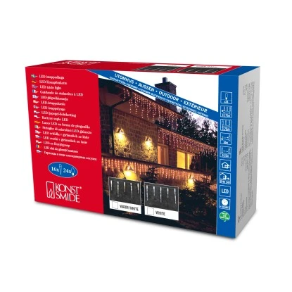 Konstsmide LED-Eiszapfen-Lichtervorhang 16 Zapfen 24 LED Kaltweiß 2 Konstsmide LED-Eiszapfen-Lichtervorhang 16 Zapfen 24 LED Kaltweiß – Bild 2