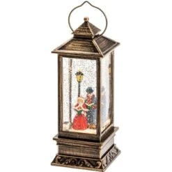 Konstsmide LED Schneelaterne Charles Dickens Style Mit 5h Timer Wassergefüllt