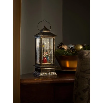 Konstsmide LED Schneelaterne Charles Dickens Style Mit 5h Timer Wassergefüllt 3 Konstsmide LED Schneelaterne Charles Dickens Style Mit 5h Timer Wassergefüllt – Bild 3