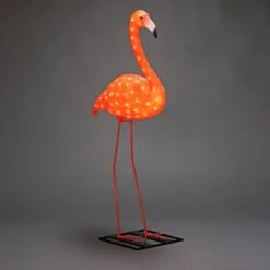 Konstsmide LED-Figur Acryl Flamingo Groß 96 Bernsteinfarbene Dioden 110 Cm