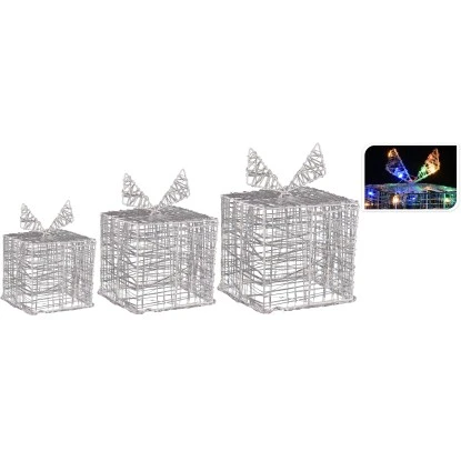 Deko Geschenkbox-Set 90 Farbige LEDs Innen Und Außen 1 Deko Geschenkbox-Set 90 Farbige LEDs Innen Und Außen