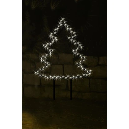 Takasho Deko-Silhouette Tanne S 126 Warmweiße LEDs Innen Und Außen 1 Takasho Deko-Silhouette Tanne S 126 Warmweiße LEDs Innen Und Außen