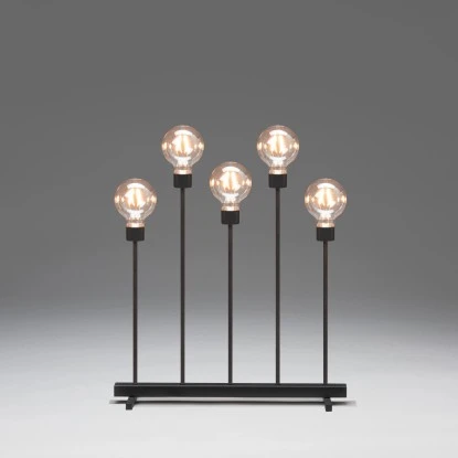 Konstsmide LED Metallleuchter Schwarz Mit Dimmer Und Wechselbaren Leuchtmitteln 2 Konstsmide LED Metallleuchter Schwarz Mit Dimmer Und Wechselbaren Leuchtmitteln – Bild 2