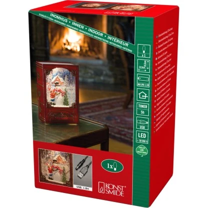 Konstsmide LED Wasserlaterne Schneemann Mit Kind Rot 2 Konstsmide LED Wasserlaterne Schneemann Mit Kind Rot – Bild 2