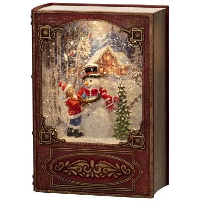 Konstsmide LED Wasserlaterne Schneemann Mit Kind Rot 1 Konstsmide LED Wasserlaterne Schneemann Mit Kind Rot