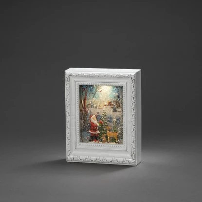 Konstsmide LED Wasserlaterne Weihnachtsmann Mit Tieren Antik Weiß 2 Konstsmide LED Wasserlaterne Weihnachtsmann Mit Tieren Antik Weiß – Bild 2