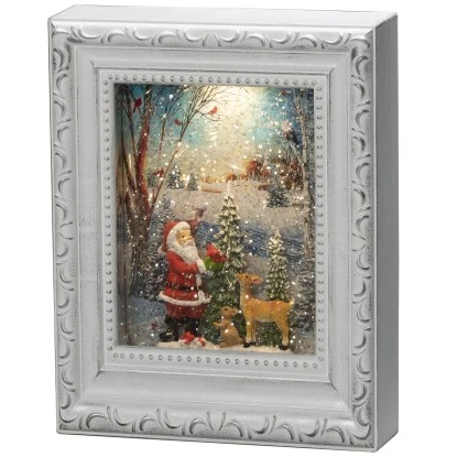 Konstsmide LED Wasserlaterne Weihnachtsmann Mit Tieren Antik Weiß 1 Konstsmide LED Wasserlaterne Weihnachtsmann Mit Tieren Antik Weiß