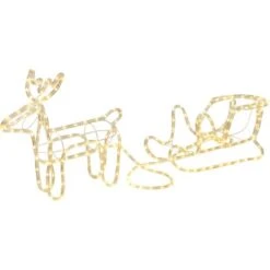 LED-Lichtschlauch Rentier Mit Schlitten 153 Cm Transparent