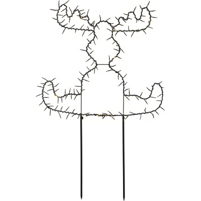 LED-Dekofigur Rentier 115 Cm Schwarz 1 LED-Dekofigur Rentier 115 Cm Schwarz