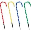 LED Zuckerstangen-Gartenpfahl 70 Cm Mehrfarbig 4 Stück