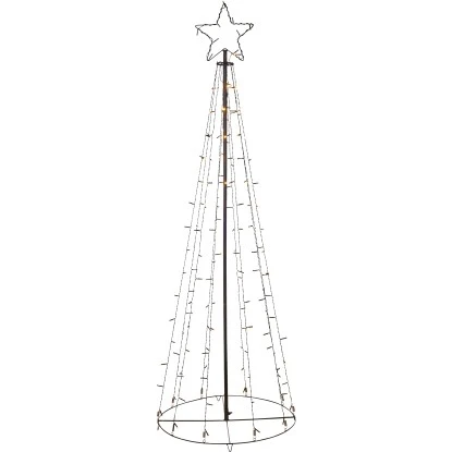 LED Fahnenstangen-Lichterkette 3D-Baum 175 Cm Schwarz 1 LED Fahnenstangen-Lichterkette 3D-Baum 175 Cm Schwarz