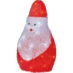 Dekofigur Weihnachtsmann 42 Cm Weiß-Rot