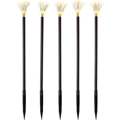 LED-Gartenstick Feuerwerk 50 Cm Schwarz 5 Stück 3 LED-Gartenstick Feuerwerk 50 Cm Schwarz 5 Stück – Bild 3