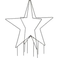 3D-Stern Mit LED-Lichterkette 112 Cm Schwarz