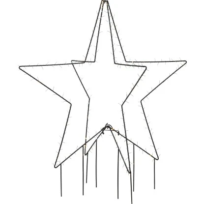 3D-Stern Mit LED-Lichterkette 112 Cm Schwarz 1 3D-Stern Mit LED-Lichterkette 112 Cm Schwarz