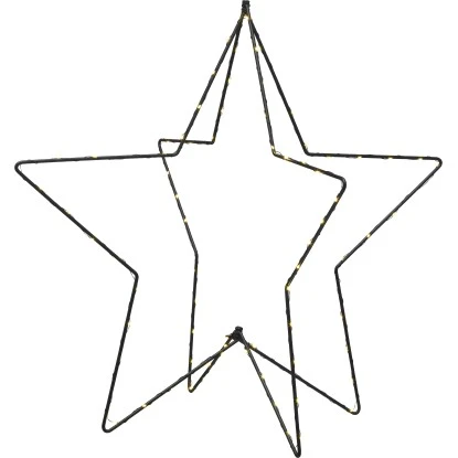 3D-Stern Mit LED-Lichterkette 58,5 Cm Schwarz 3 3D-Stern Mit LED-Lichterkette 58,5 Cm Schwarz – Bild 3