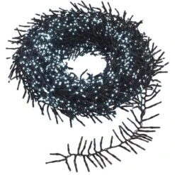 LED-Clusterlichterkette 1.920 LEDs Kaltweiß Schwarzes Kabel 14,5 M