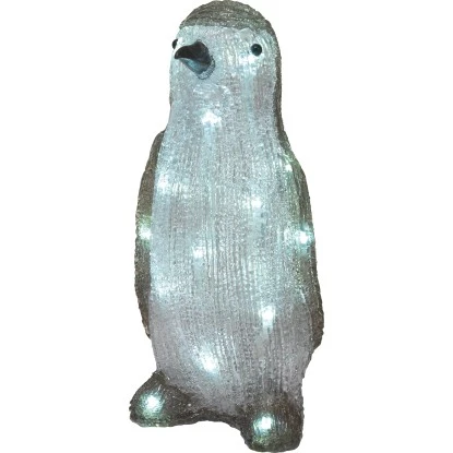 LED-Figur Pinguin 29 Cm Weiß-Schwarz-Grau 1 LED-Figur Pinguin 29 Cm Weiß-Schwarz-Grau