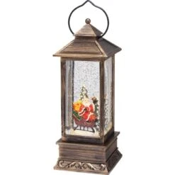 Laterne 1 LED Warmweiß Santa