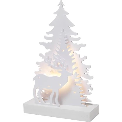 LED-Figur Baum Und Rentier 14 LEDs Warmweiß 1 LED-Figur Baum Und Rentier 14 LEDs Warmweiß