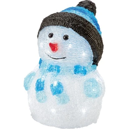 Schneeman 34 Cm Weiß-Schwarz-Blau 1 Schneeman 34 Cm Weiß-Schwarz-Blau