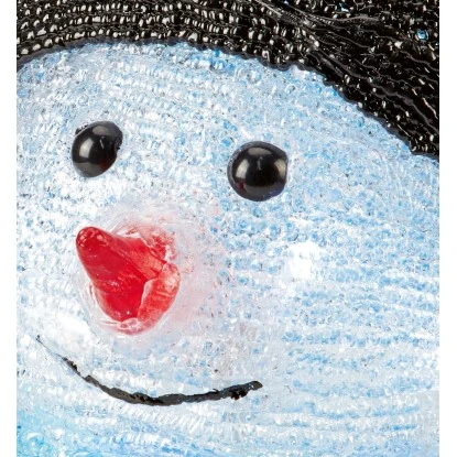 Schneeman 34 Cm Weiß-Schwarz-Blau 2 Schneeman 34 Cm Weiß-Schwarz-Blau – Bild 2