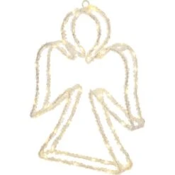 LED-Silhouetten-Figur Engel 32 Cm Transparent