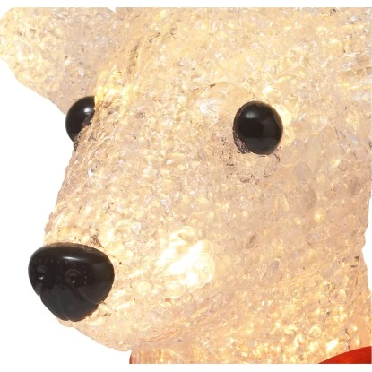 LED-Hirsch 34,5 Cm Weiß-Rot-Schwarz 2 LED-Hirsch 34,5 Cm Weiß-Rot-Schwarz – Bild 2