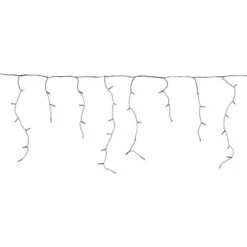 LED-Lichterkette Eisregen 200 LEDs Warmweiß Schwarzes Kabel 11 M