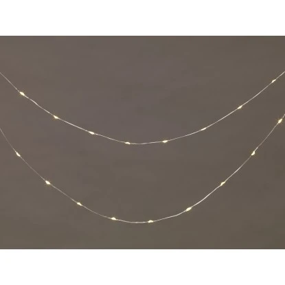 LED-Drahtlichterkette 320 LEDs Warmweiß Silbernes Kabel 35 M 3 LED-Drahtlichterkette 320 LEDs Warmweiß Silbernes Kabel 35 M – Bild 3