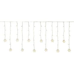 LED-Vorhang Schneeflocke 100 LEDs Warmweiß Transparentes Kabel 6,9 M