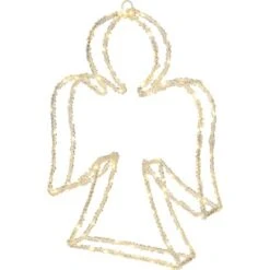 LED-Silhouetten-Figur Engel 45 Cm Transparent