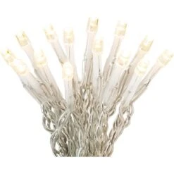 LED Lichterkette400 Warmweiße LEDs Transparentes Kabel Innen Und Außen