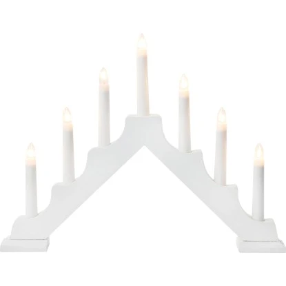 HGD Schwedenleuchter 7-flammig Weiß Ca. 41 Cm X 5 Cm X 31 Cm 1 HGD Schwedenleuchter 7-flammig Weiß Ca. 41 Cm X 5 Cm X 31 Cm