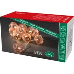 Konstsmide LED-Batterie-Lichterkette Kupferfarbene Metallkugeln 10 Dioden 7 Konstsmide LED-Batterie-Lichterkette Kupferfarbene Metallkugeln 10 Dioden -Konstsmide Verkäufe 533 Lichterketten Innen 01