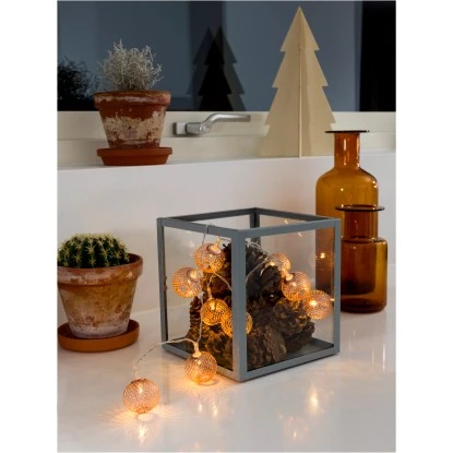 Konstsmide LED-Batterie-Lichterkette Kupferfarbene Metallkugeln 10 Dioden 3 Konstsmide LED-Batterie-Lichterkette Kupferfarbene Metallkugeln 10 Dioden – Bild 3