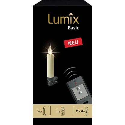 Lumix Basic Christbaumkerzen 10er-Set Mit Fernbedienung Warmweiß 4 Lumix Basic Christbaumkerzen 10er-Set Mit Fernbedienung Warmweiß – Bild 4