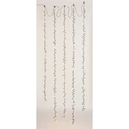 LED Lichtervorhang Mit 5 Strängen 1 LED Lichtervorhang Mit 5 Strängen