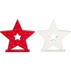 Holz-Stern 20 LEDs Batteriebetrieben -Konstsmide Verkäufe 637033 3299 5