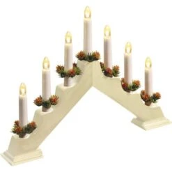 LED-Schwippbogen Holz 7 LEDs Kaltweiß -Konstsmide Verkäufe 650296 3299 5