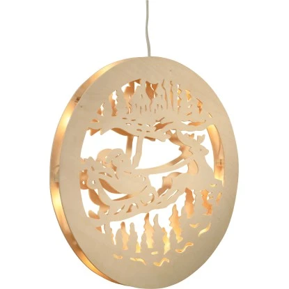 Fensterhänger Rund 10 Minilichter Schlitten 1 Fensterhänger Rund 10 Minilichter Schlitten