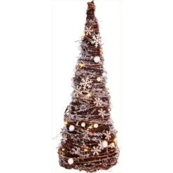 LED Deko-Baum Rattan 20 LEDs Warmweiß