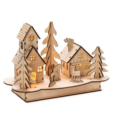 Konstsmide Holzsilhouette Mit Haus Und Tieren Naturfarben 4 Warm-Weiße Dioden 1 Konstsmide Holzsilhouette Mit Haus Und Tieren Naturfarben 4 Warm-Weiße Dioden