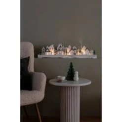 Konstsmide LED Holzsilhouette Dorf 10 Warm-Weiße Dioden -Konstsmide Verkäufe 7318303264214 1533 AB 02