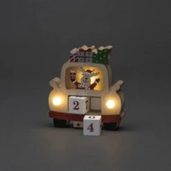 Konstsmide LED Holzsilhouette Rentier Im Automit Datumswürfeln -Konstsmide Verkäufe 7318303273100 1533 AB 02